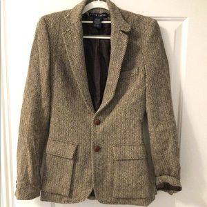 Women’s tweed blazer with elbow pads